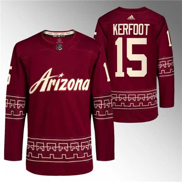 Mens Arizona Coyotes #15 Alexander Kerfoot Garnet Alternate Pro Jersey Dzhi